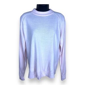 VINTAGE LARGE CAROYLN TAYLOR PASTEL PINK PULLOVER SWEATER LONG SLEEVE KNIT